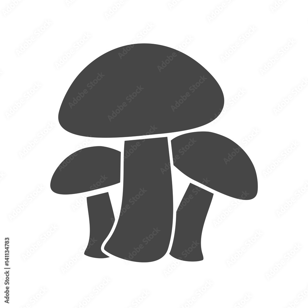 Mushrooms vector flat icons set - Illustration Mushrooms vector flat icons set - Illustration