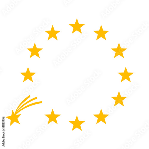 EU Stars, Flag of Europe, European Union, Falling Star