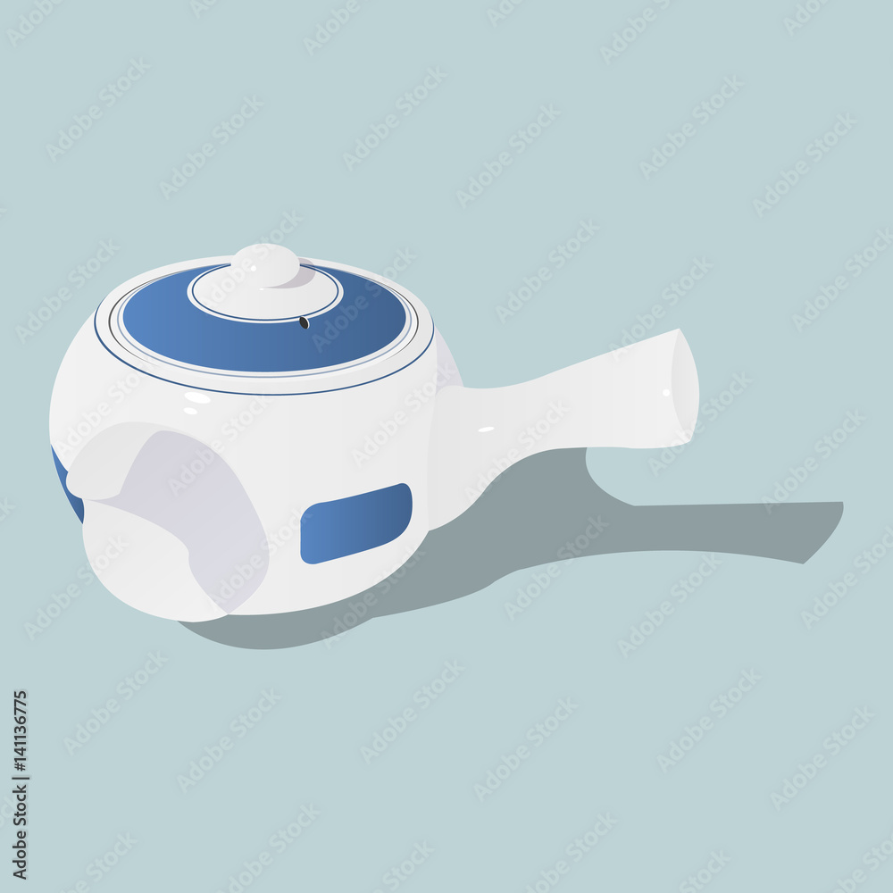 Obraz premium White ceramic tea pot