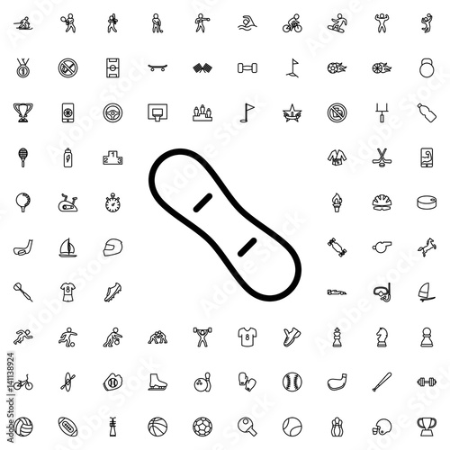 Snow board icon illustration