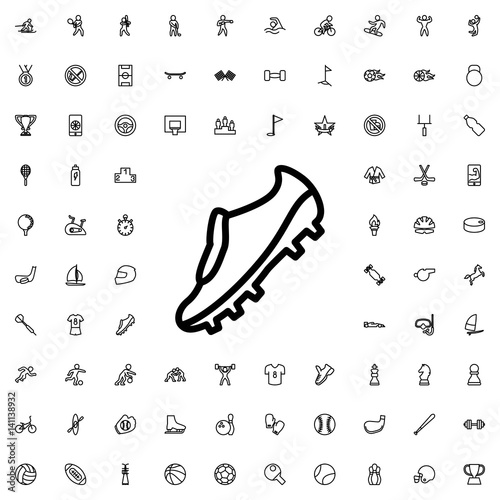 Soccer trainers icon illustration