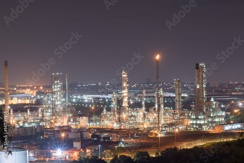 Petrochemical plant at twilight © tope007