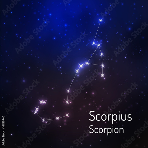 Tableau sur toile Constellation in the night starry sky