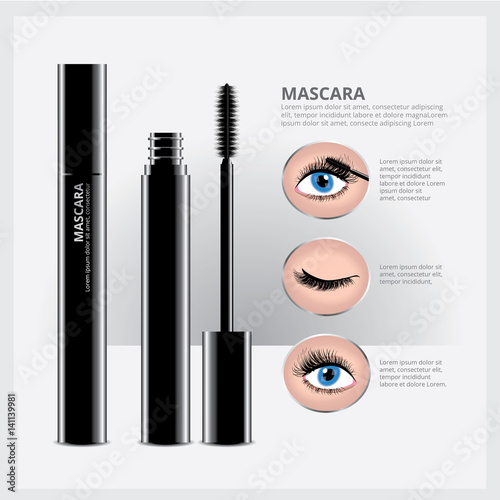 Mascara Packaging with Eye Makeup