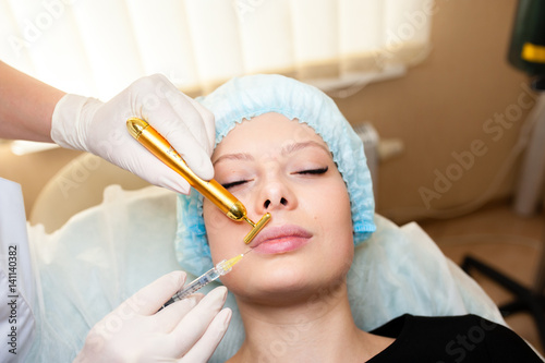 Injections in a cosmetology room.