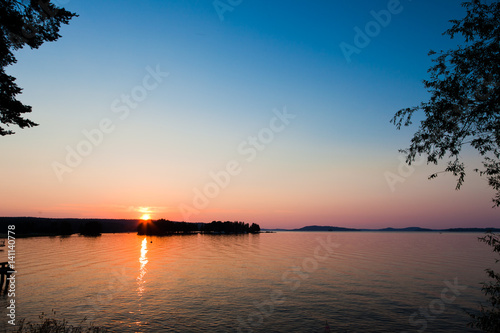 Sunset on a lake