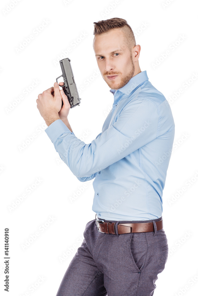 man with pistol. dangerous and criminal concept man with pistol. dangerous and criminal concept