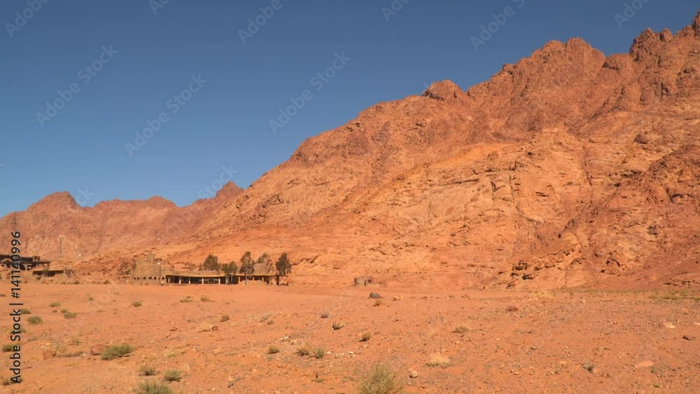 Rural buildings at the foot of the desert mountains. Sinai Peninsula Egypt Rural buildings at the foot of the desert mountains. Sinai Peninsula Egypt
