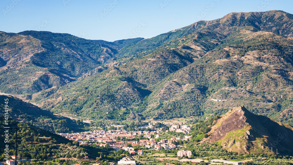 above view of Francavilla di Sicilia town