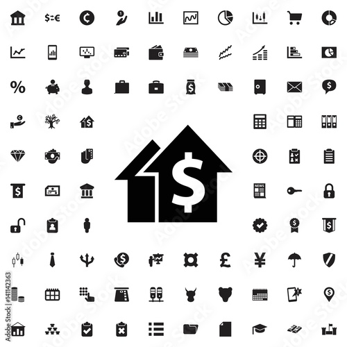Dolar growth icon illustration