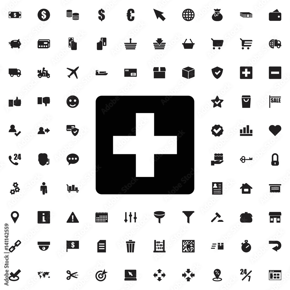 Obraz premium Plus icon illustration