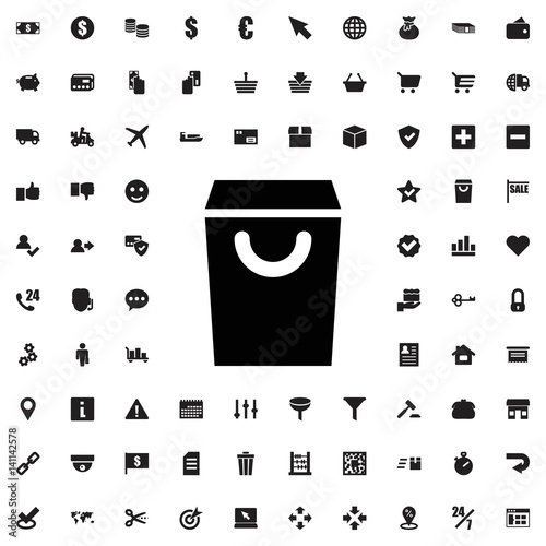 Shopping bag icon illustration