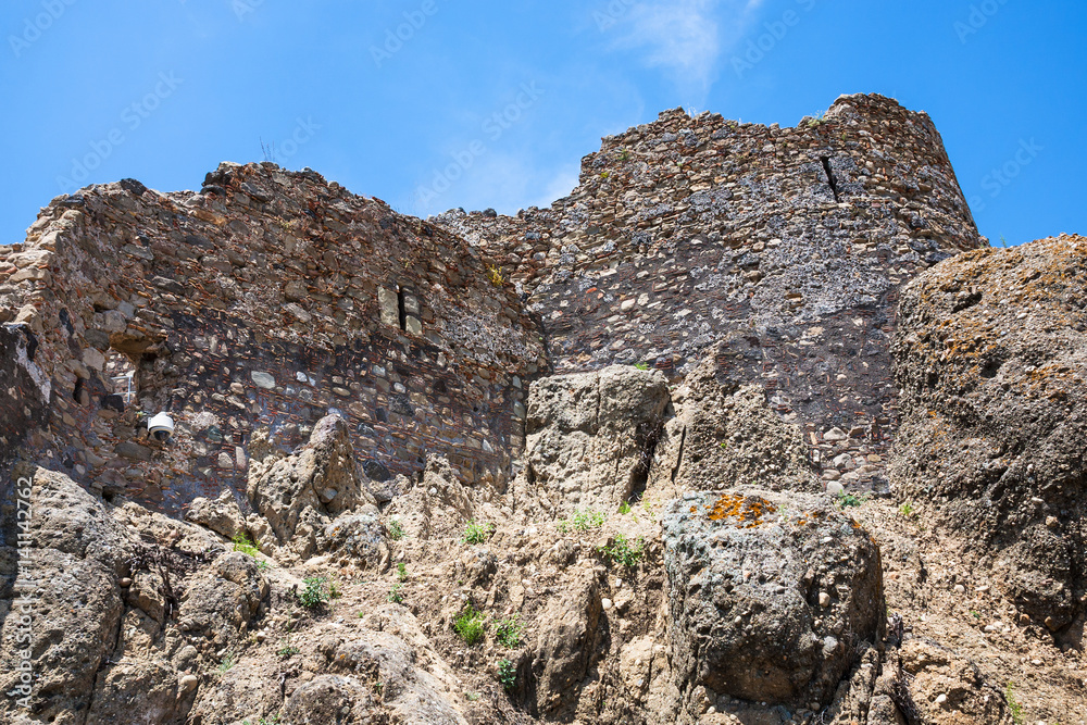 ancient castle in Calatabiano town in Sicily