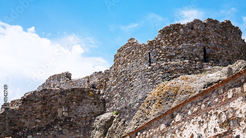 view of ancient castle in Calatabiano town photo