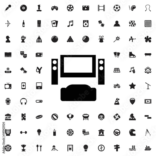 Tv system icon illustration