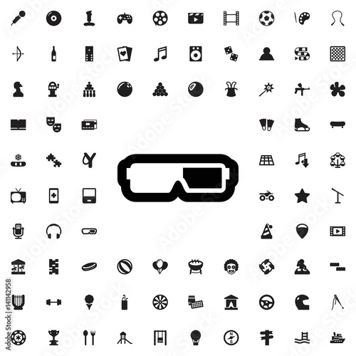 3d glasses icon illustration