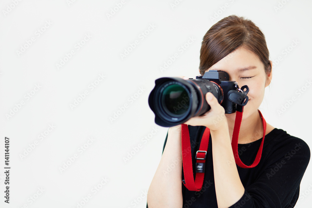 カメラを構える女性 Stock 写真 Adobe Stock
