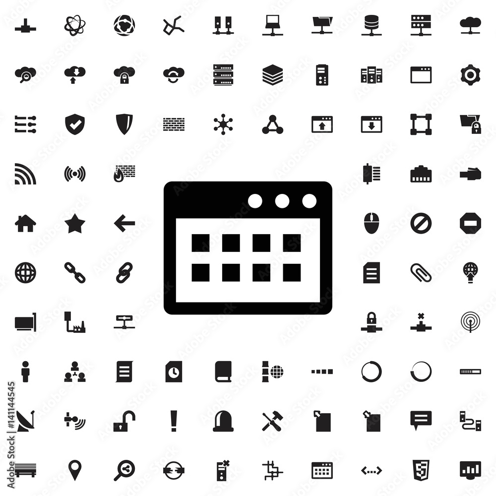 Browser window icon illustration Browser window icon illustration