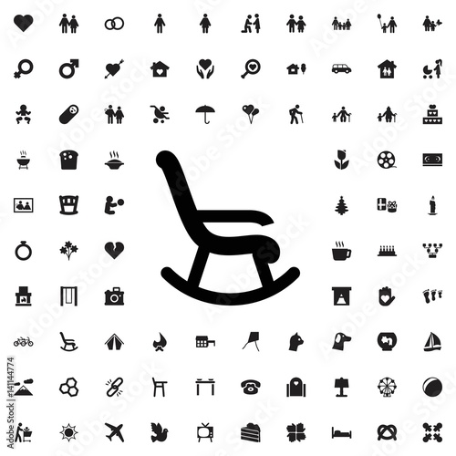 Rocking chair icon illustration
