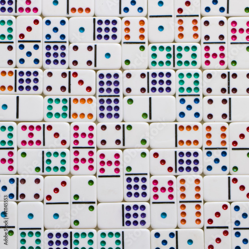 Interlocking Colorful Dominoes Texture  