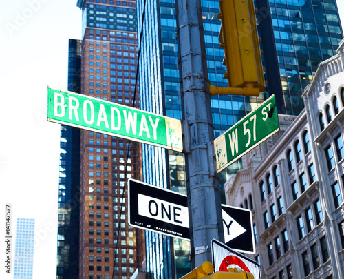 Broadway New York Street Sign