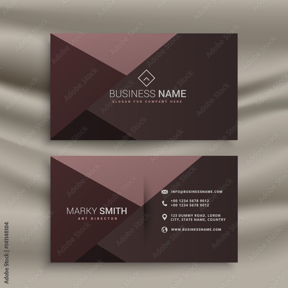 Fototapeta premium professional dark business card design template
