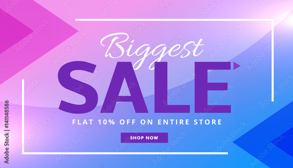 stylish purple advertising sale banner voucher vector design