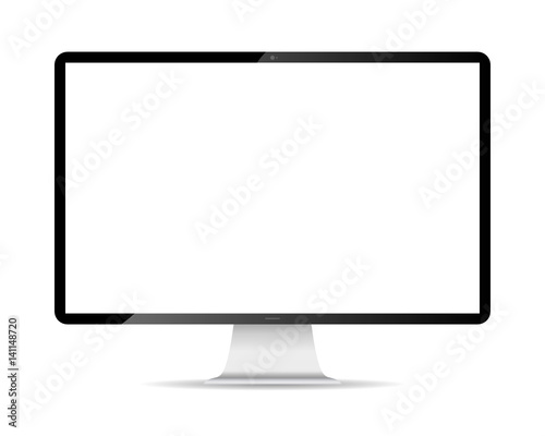 realistic computer screen / monitor / all in one with shadow 