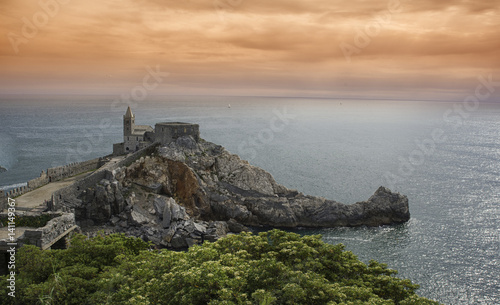 cliffs of moher at sunset in portovenere