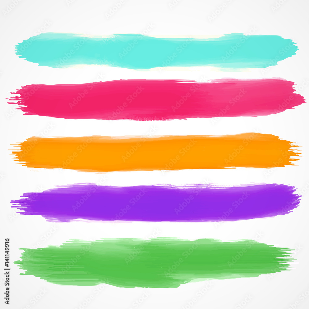 five brushes set of watercolor stain five brushes set of watercolor stain