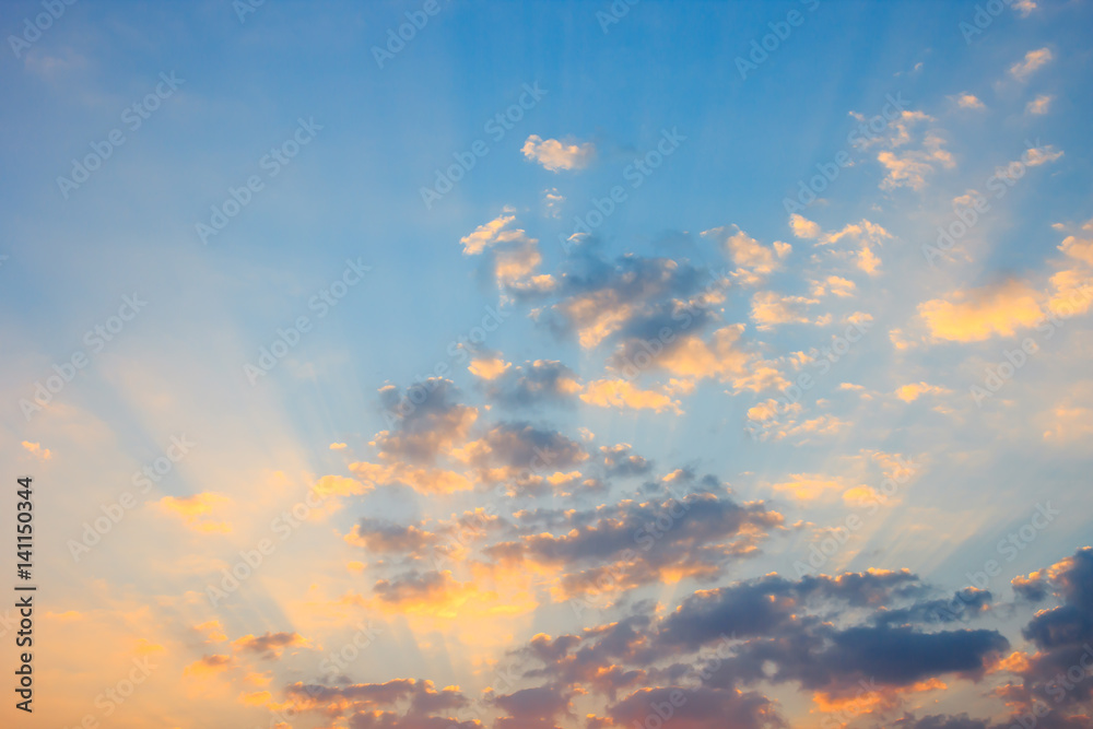 sunset sky and clouds.