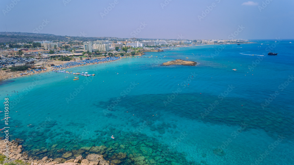 The island of Cyprus. Protaras. Aerial view