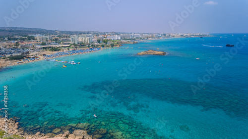 Fototapeta Naklejka Na Ścianę i Meble -  The island of Cyprus. Protaras. Aerial view