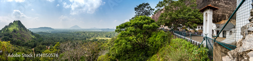 Panorama of Landscape at the Dambulla Cave Temple, Sri Lanka