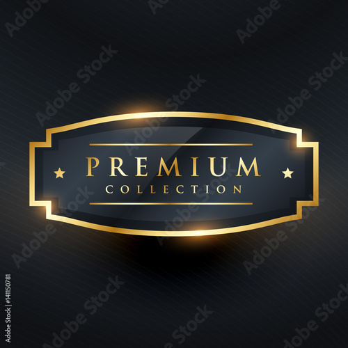 premium collection golden badge and label design photo