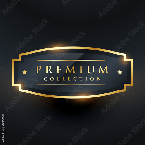 premium collection golden badge and label design