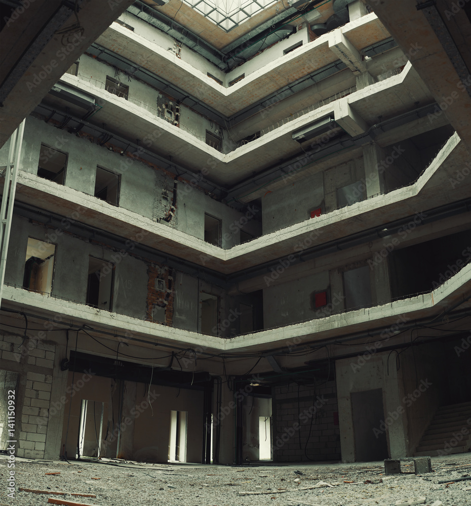 Fototapeta premium Interior of an Unfinished Building