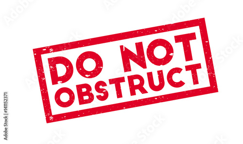 Do Not Obstruct rubber stamp. Grunge design with dust scratches. Effects can be easily removed for a clean, crisp look. Color is easily changed.