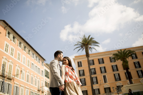 Wallpaper Mural Loving couple being together in Rome, Italy Torontodigital.ca