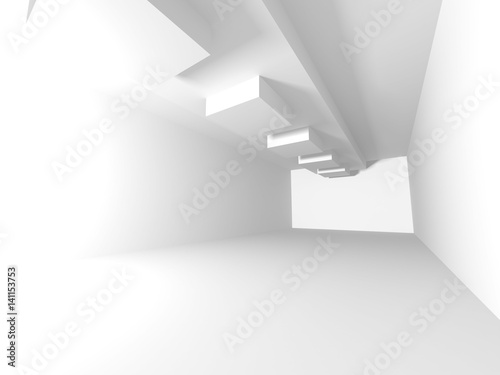 Abstract Modern White Architecture Background