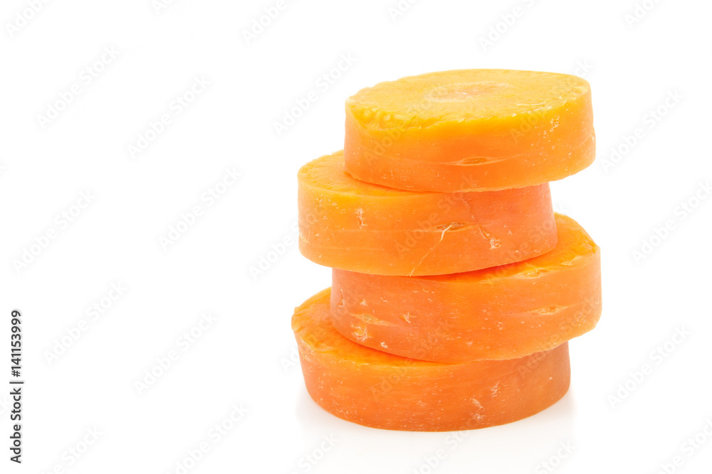 carrot slice isolated