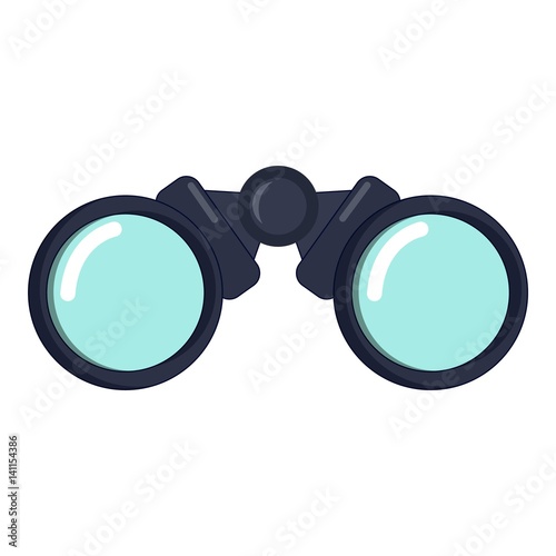 Binoculars icon, cartoon style