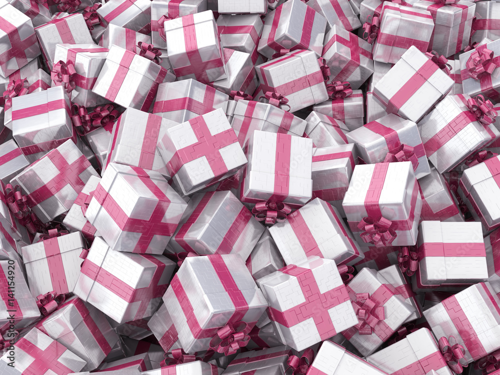 Gift boxes, 3d illustration Gift boxes, 3d illustration