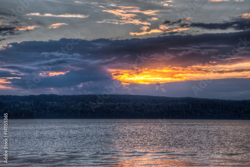 Sundown over an lake