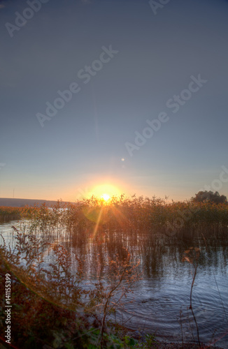 Sundown over an lake