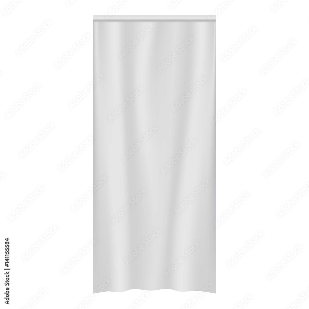 Textile banner mockup, realistic style