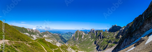 Panorama view of Alpstein Massif photo