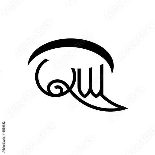 letter qw logo vector photo