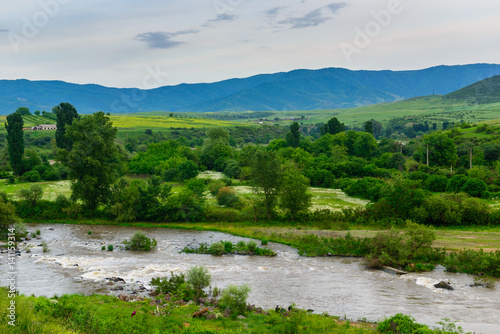 Amazing landscape with Debed river, Armenian-Georgian border