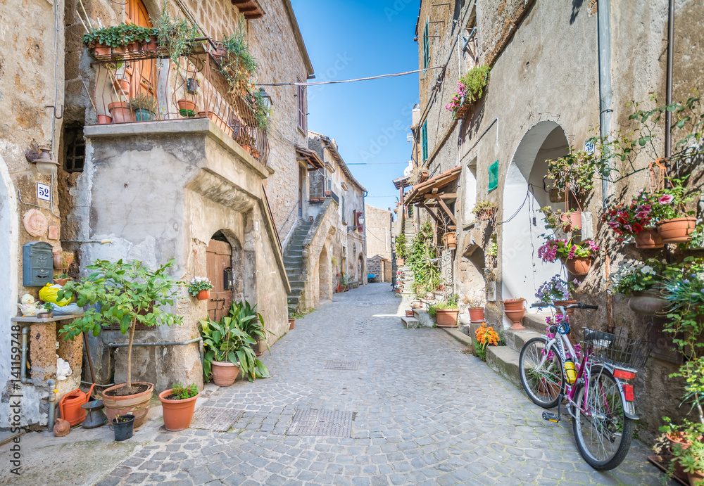 Scenic sight in Barbarano Romano, medieval village in Viterbo Province, Lazio, Italy